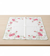 Nappe déco rose, 85x85cm