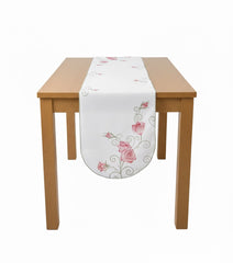 Chemin de table rose, 40x160cm ovale