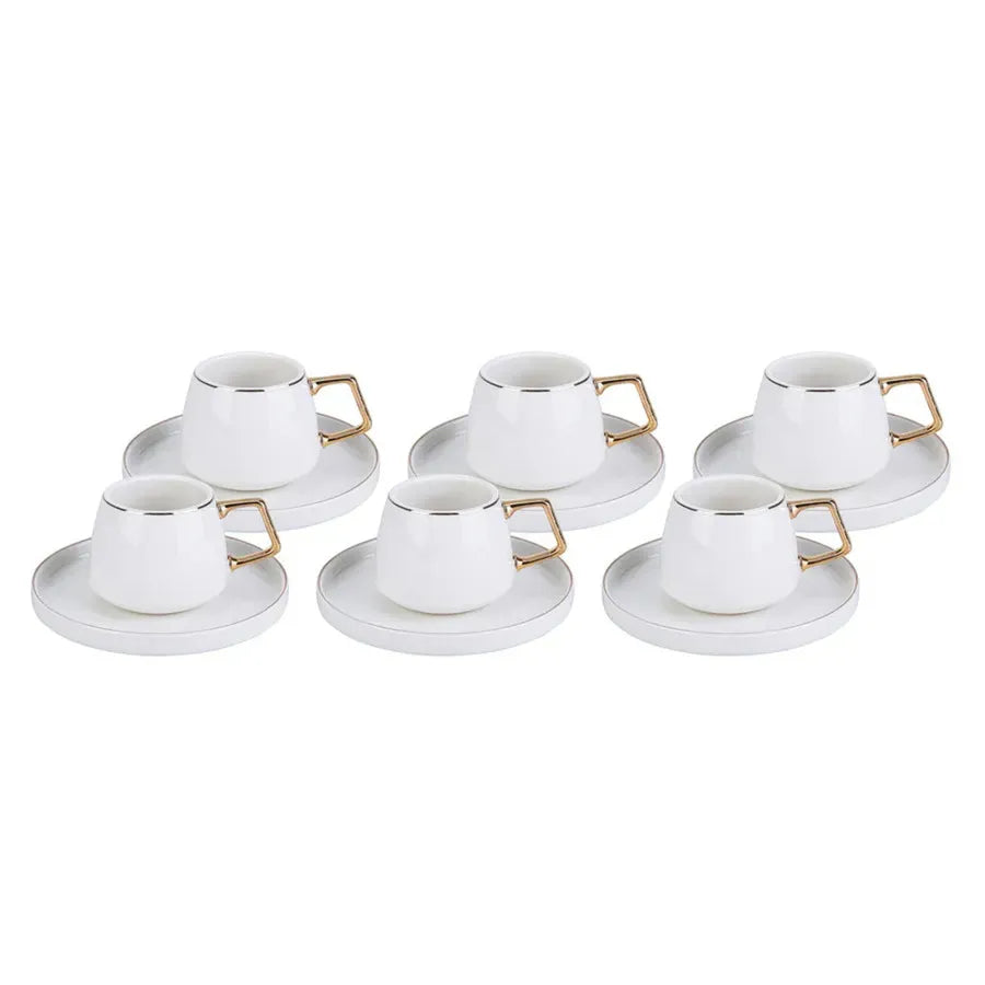 Karaca Saturn Kaffeetassen-Set für 6 Personen Gold