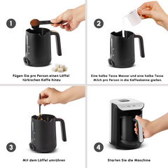 Karaca Hatır Koz Milky Türkische Kaffeemaschine, Weiss