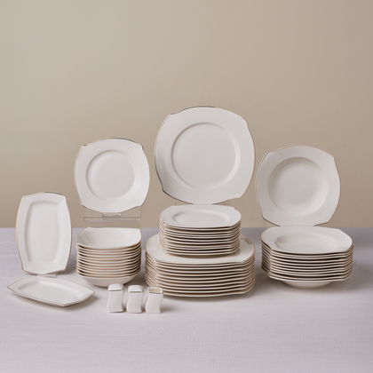 Karaca Wave 53‑teiliges Tafelservice für 12 Personen