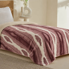 Karaca Rabbit Powder Sherpa Einzelbettdecke Puderrosa, 150 × 200 cm