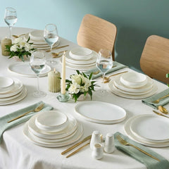 Karaca Stream Bone Sunset Gold Tafelservice, 53-teilig