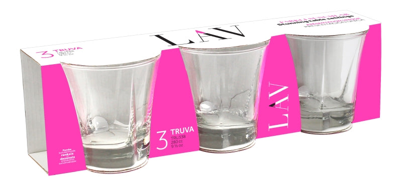 LAV Truva 3er-Pack Trinkgläser - 280 ml