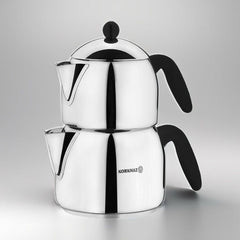 Korkmaz Orbit Midi Teapot Tea Maker Induction Stainless Steel Caydanlik A071