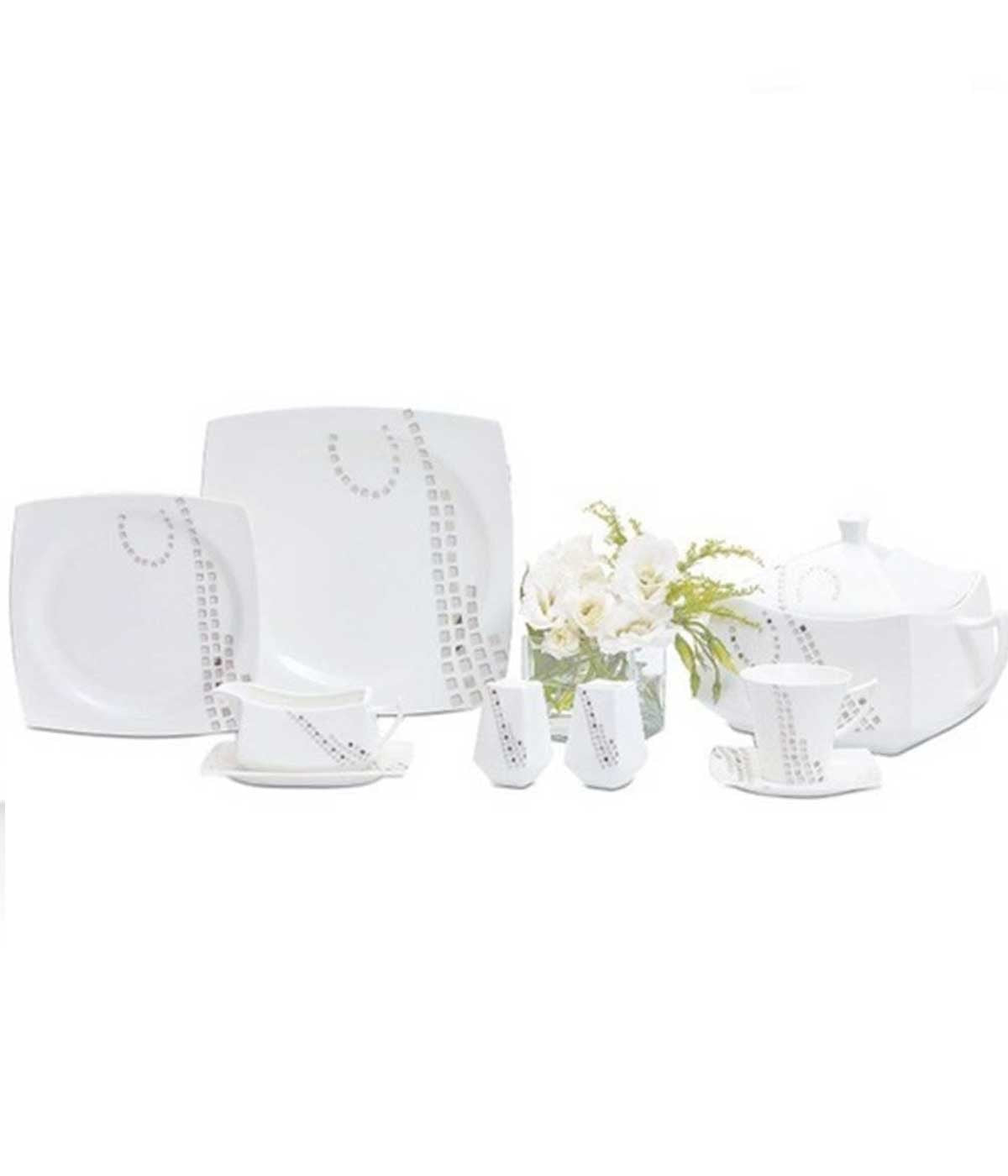 Service de table en porcelaine 84 pièces Fine Bone "8012"