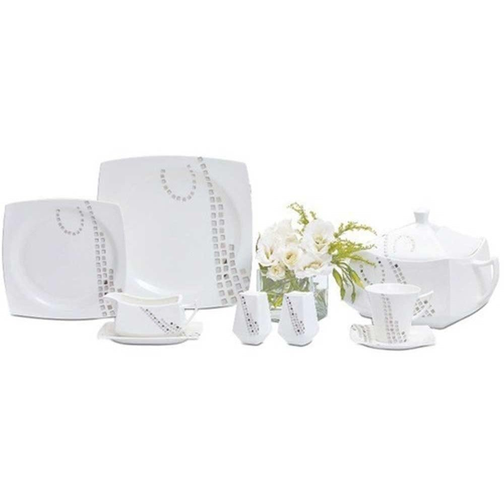 Service de table en porcelaine 84 pièces Fine Bone "8012"