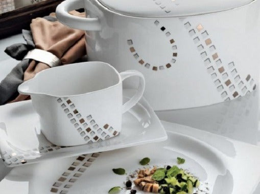Service de table en porcelaine 84 pièces Fine Bone "8012"