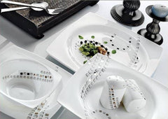 Service de table en porcelaine 84 pièces Fine Bone "8012"