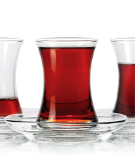 LAV Teegläser Set Zen – 12-teilig, mit Untertassen 170 ml