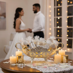 Grosse Gondel mit versilbertem Flikari-Fuss