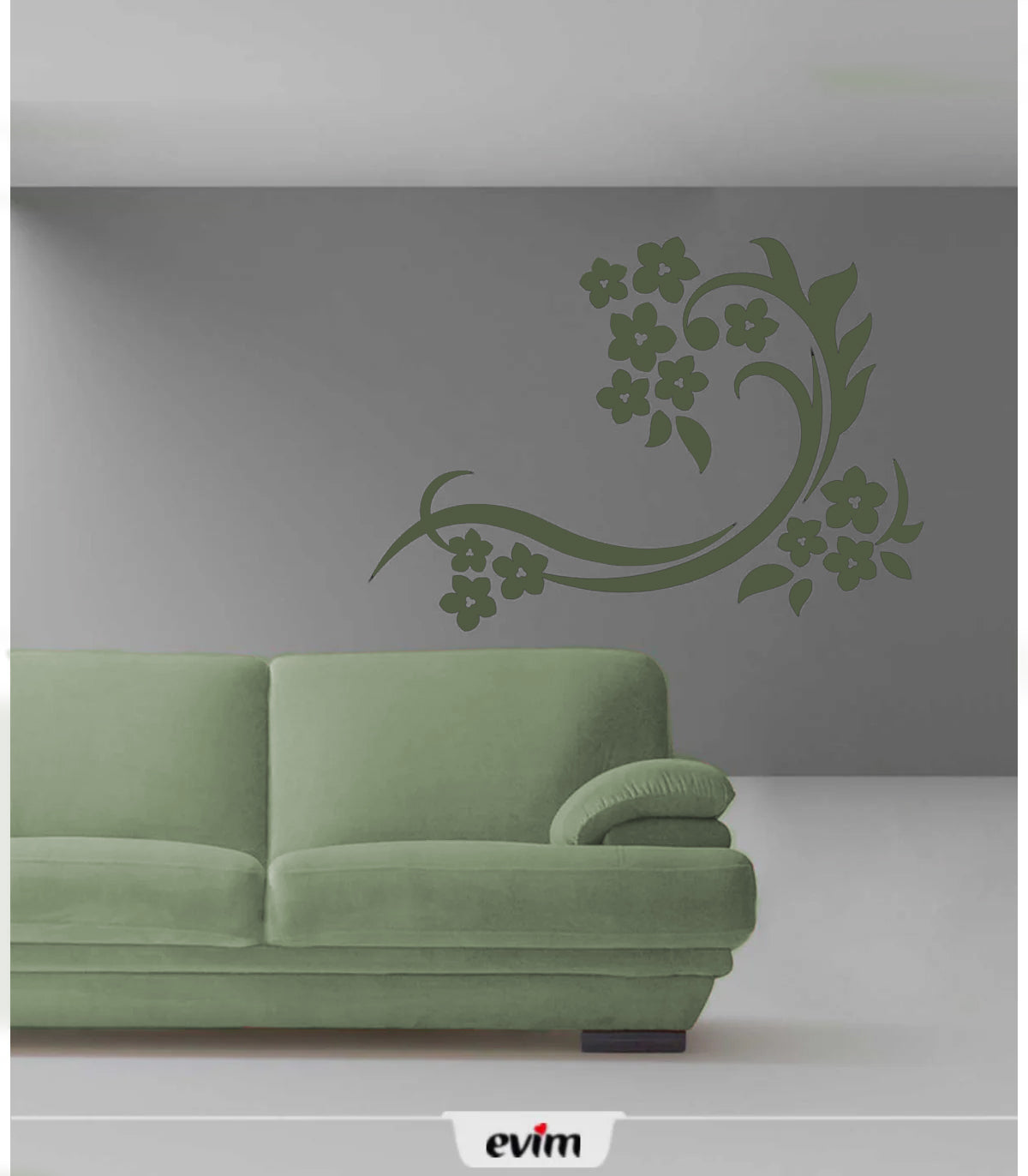 DP-050 Sticker mural en velours rose lierre 84 x 108 cm