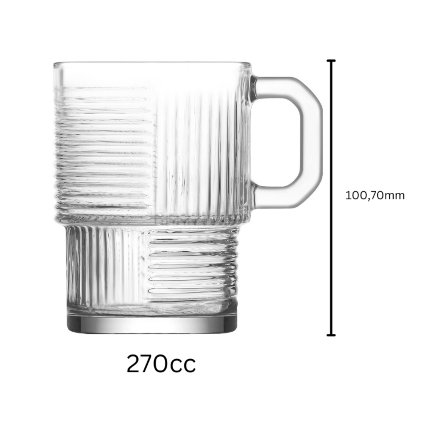 LAV Helen Teegläser mit Henkel – 6er Set, 270 ml