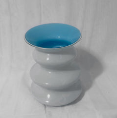 Vase Herstal "Neya" en verre bleu clair 