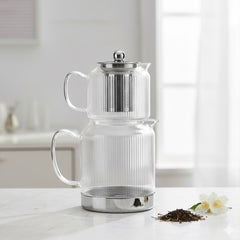 Karaca Kelly XL – Grosse Glas-Teekanne aus Borosilikatglas, Induktionsboden & Filter