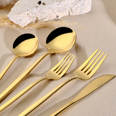 Karaca Orion Gold Besteckset, 84-teilig für 12 Personen