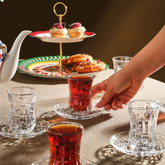 RCR Etna Teegläser-Set mit Untertellern – 12-teilig, 140 ml