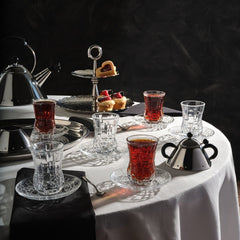 RCR Etna Teegläser-Set mit Untertellern – 12-teilig, 140 ml