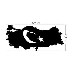 Velours Wall Sticker Türkiye-3, 139X63cm