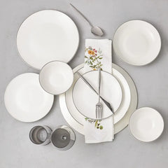 KARACA ALICIA 24-piece porcelain tableware set for 6 people platinum